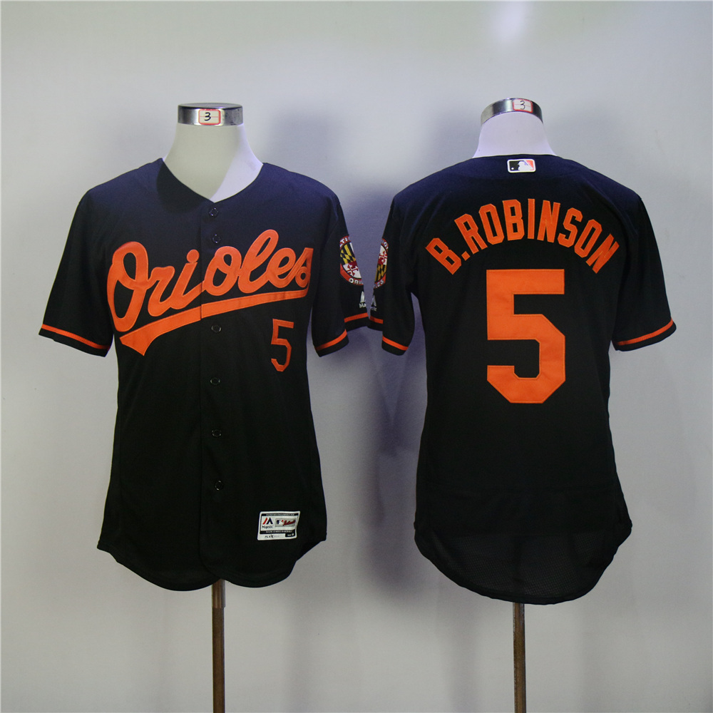 Men Baltimore Orioles 5 Robinson Black Elite MLB Jerseys